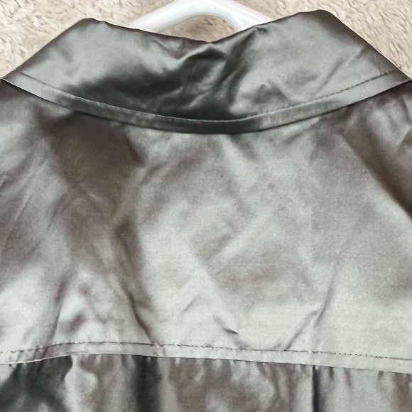 SUNDANCE 100% Silk Metallic Button Down Blouse Size 4 - Picture 16 of 16